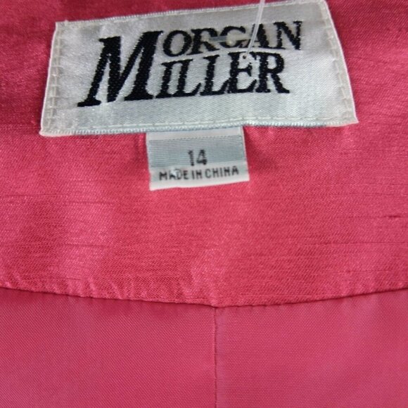 NWT Morgan Miller Womens Size 14 Hot Pink 4 Button Suit Jacket - Picture 5 of 12